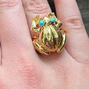 Italian Gold Frog Ring